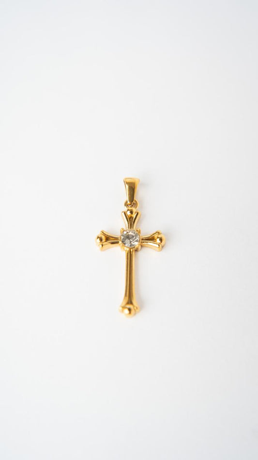 DIJE CRUZ INCRUSTADA CABALLERO