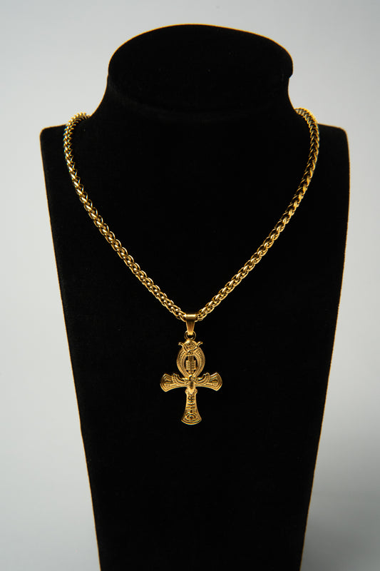 CADENA CRUZ EGIPCIA CABALLERO
