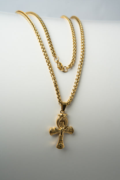 CADENA CRUZ EGIPCIA CABALLERO