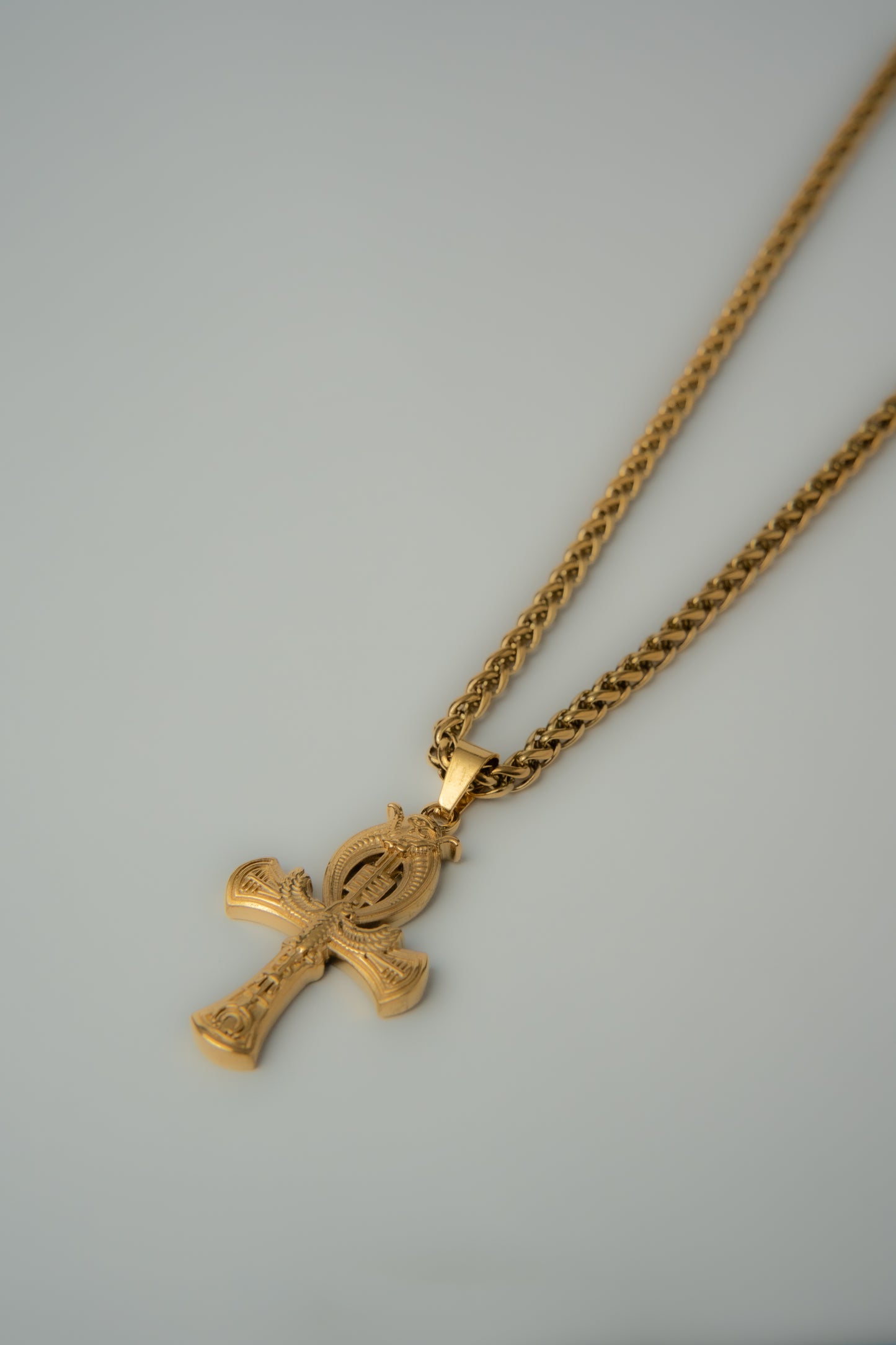 CADENA CRUZ EGIPCIA CABALLERO
