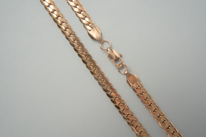 CADENA SERPIENTE ROSA CABALLERO