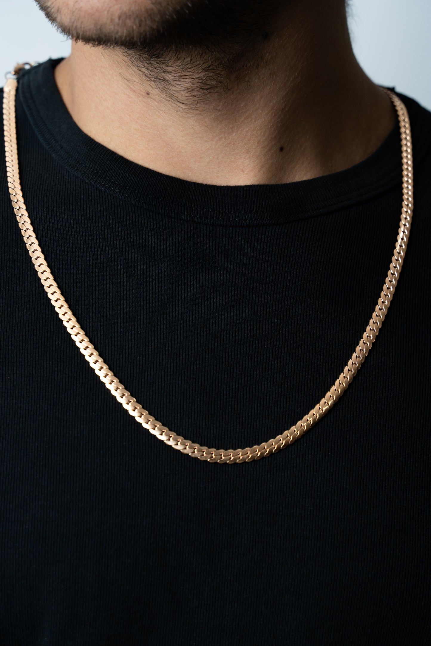 CADENA SERPIENTE ROSA CABALLERO