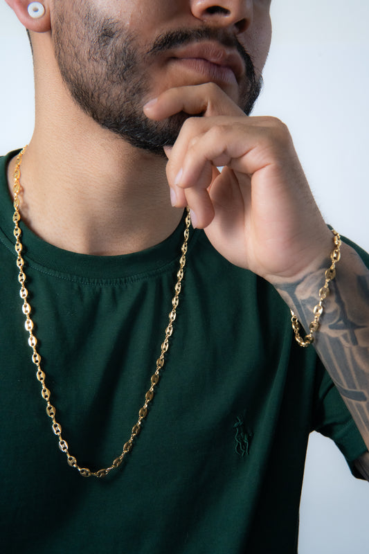 Combo ELYSIUM Cadena mas pulsera Gucci para caballero